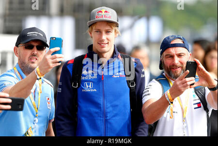 SÃO PAULO, SP - 10.11.2018 : GRANDE PRÊMIO DO BRASIL DE F'RMULA 12018 - Brendon HARTLEY, NZL, Scuderia Toro Rosso l'équipe pendant le Grand Prix du Brésil de Formule 1 2018, tenue à l'Autodrome de Interlagos, à São Paulo, SP. (Photo : Rodolfo Buhrer/La/Fotoarena Imagem) Banque D'Images