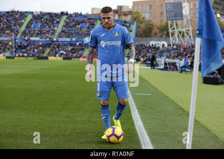 Getafe, Madrid, Espagne. 10 Nov, 2018. Getafe CF's Vitorino Antunes vu au cours de la Liga match entre Getafe et Valence CF au Coliseum Alfonso Perez de Getafe, Espagne. Legan Crédit : P. Mace/SOPA Images/ZUMA/Alamy Fil Live News Banque D'Images