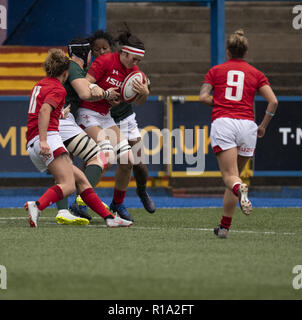 Cardiff, Wales, UK. 10 Nov, 2018. Pays de Galles Mel Clay en action au cours de galles femmes v Afrique du Sud les femmes.Internationaux de novembre à Cardiff Arms Park Cardiff Royaume-uni. Credit : Graham Glendinning/SOPA Images/ZUMA/Alamy Fil Live News Banque D'Images