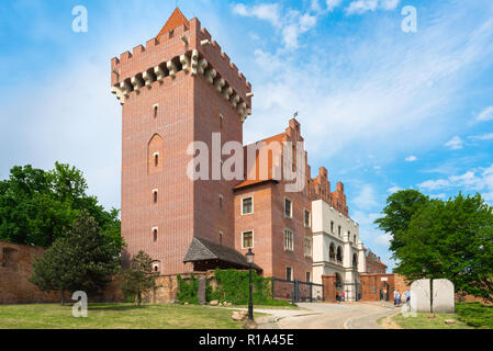 Château de Poznan, vue du Château Royal à Poznan du bâtiment qui comprend en son sein le Musée des arts appliqués, en Pologne. Banque D'Images