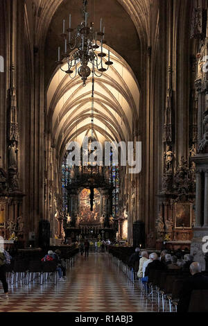 Vienne, Autriche - 02 septembre, 2018. Intérieur de la Cathédrale Saint Stephen Banque D'Images