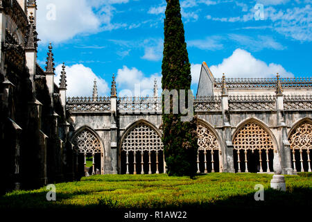 Temple de cloître Monastère de Batalha - Portugal Banque D'Images