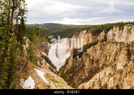 Panorama pris d'Inspiration Point in Yellowstone Banque D'Images