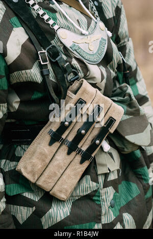 Le soldat allemand de munitions des troupes de la Wehrmacht pendant la Seconde Guerre mondiale. Ammo Pouch Banque D'Images