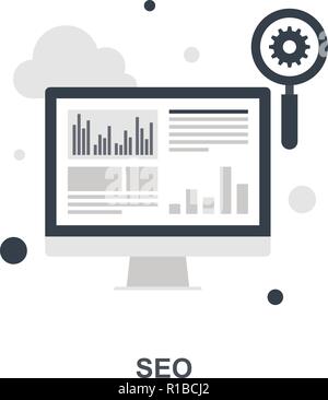 Concept L'icône d'optimisation de Search Engine Illustration de Vecteur