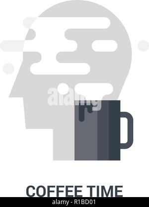 Coffee time concept icône Illustration de Vecteur