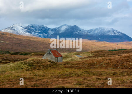 La misère Road, Dundonnell, Wester Ross, Scotland, United Kingdom Banque D'Images