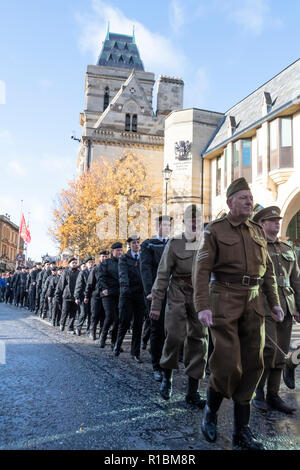 Northampton, Royaume-Uni. 11Th Nov, 2018. Souvenir parade de dimanche à Northampton All Saints' Church, Northampton Crédit : PATRICK ANTHONISZ/Alamy Live News Banque D'Images