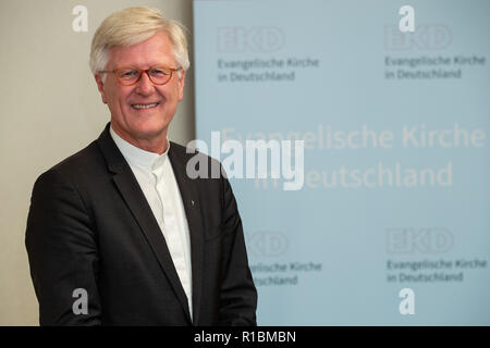 11 novembre 2018, la Bavière, Würzburg : évêque Heinrich Bedford-Strohm, Président du Conseil de l'Église évangélique en Allemagne (EKD), prises en marge de la réunion annuelle de la Synode de l'EKD. Photo : Daniel Karmann/dpa Banque D'Images