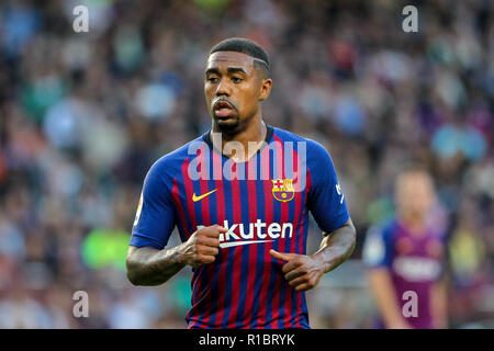 Camp Nou, Barcelona, Espagne. 11Th Nov, 2018. La Liga football, Barcelone et Real Betis, Malcom, du FC Barcelone : Action Crédit Plus Sport/Alamy Live News Banque D'Images