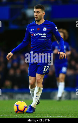 Londres, Royaume-Uni. 11Th Nov, 2018.Mateo Kovacic de Chelsea en action. Premier League, Everton v Chelsea à Stamford Bridge à Londres le dimanche 11 novembre 2018. Cette image ne peut être utilisé qu'à des fins rédactionnelles. Usage éditorial uniquement, licence requise pour un usage commercial. Aucune utilisation de pari, de jeux ou d'un seul club/ligue/dvd publications. pic par Steffan Bowen/ Andrew Orchard la photographie de sport/Alamy live news Banque D'Images