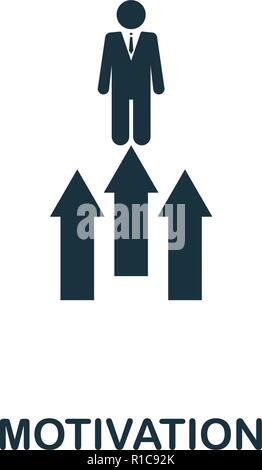 L'icône de la motivation. Style de design premium collection icône de démarrage. L'assurance-chômage et de ux. La motivation pour l'icône parfaite Pixel web design, applications, logiciels, l'utilisation d'impression. Illustration de Vecteur