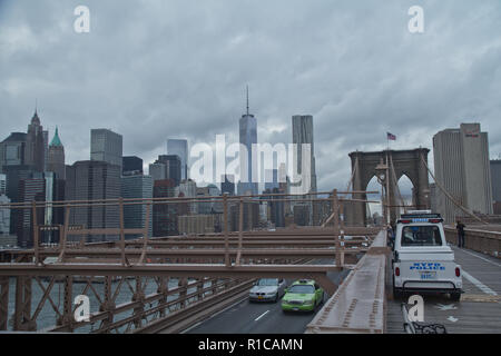 Pont de Brooklyn - Bienvenue à New York City. C'est NYC Banque D'Images