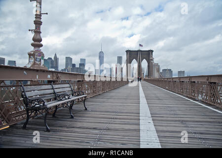 Pont de Brooklyn - Bienvenue à New York City. C'est NYC Banque D'Images