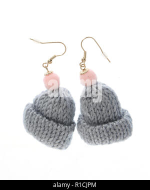 Mignon de noël boucles d'isolé sur fond blanc Banque D'Images