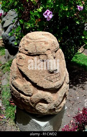 Recuay lthic- sculptures Musée Archéologique de Ancash 'Augusto Soriano Infante ' à Huaraz. Département d'Ancash au Pérou. Banque D'Images