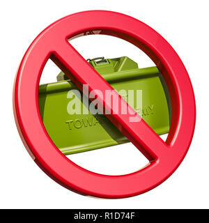 Interdit de signer avec la mine anti-personnel, rendu 3D isolé sur fond blanc Banque D'Images