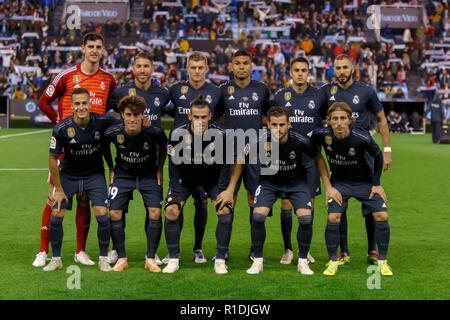 Vigo, Espagne. 11 Nov 2018 ;. La Liga match entre Real Club Celta de Vigo et Real Madrid en Balaidos stadium ; Vigo ; score 2 à 4. Credit : Brais Seara/Alamy Live News Banque D'Images
