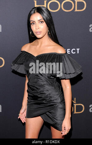 NEW YORK, NY - 11 novembre : L'actrice Parveen Kaur assiste à la projection spéciale de New York 'Robin des Bois' à AMC Lincoln Square Theatre le 11 novembre 2018 à New York. Banque D'Images