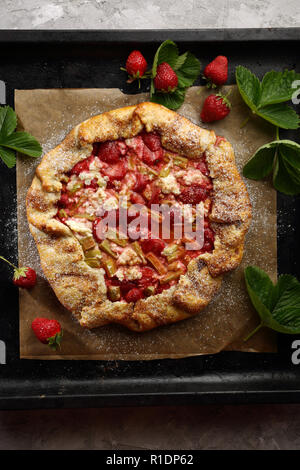 Fraise sucrée galette Banque D'Images