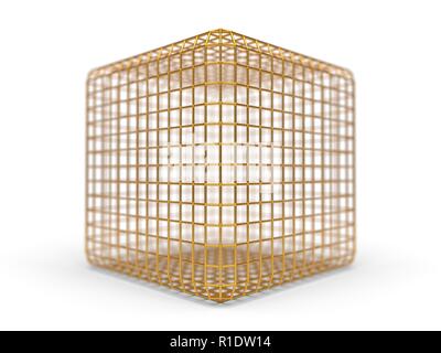 Cage de Faraday simple faite d'un fer à repasser. 3d illustration Banque D'Images