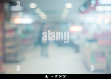 Abstract supermarché épicerie un arrière-plan flou Banque D'Images