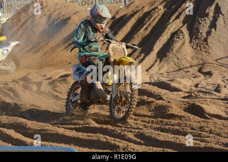 Plage de Skegness race Les 10 et 11 novembre 2018. Enduro, Motocross, side-car et quad racing sur le sable Banque D'Images