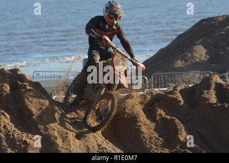 Plage de Skegness race Les 10 et 11 novembre 2018. Enduro, Motocross, side-car et quad racing sur le sable Banque D'Images