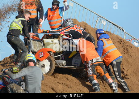 Plage de Skegness race Les 10 et 11 novembre 2018. Enduro, Motocross, side-car et quad racing sur le sable Banque D'Images