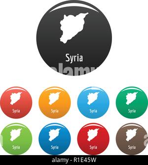 Carte de la Syrie en noir. Simple illustration de la Syrie map vector isolé sur fond blanc Illustration de Vecteur