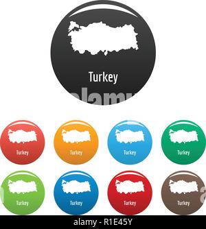 Turquie carte en noir. Simple illustration de Turquie carte vector isolé sur fond blanc Illustration de Vecteur