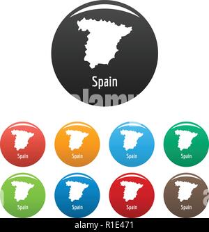 La carte d'Espagne en noir. Simple illustration de la carte d'Espagne vector isolé sur fond blanc Illustration de Vecteur