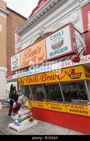 Ben's Chili Bowl Original Washington DC Banque D'Images