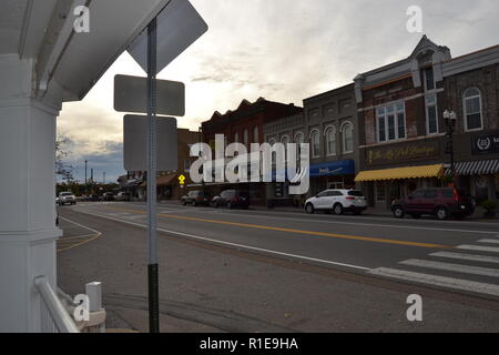 Historique La rue principale Sweetwater, TN Banque D'Images