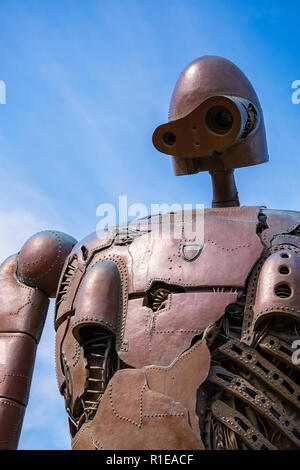 Tokyo, Japon - 29 Avril 2018 : Statue du robot à partir du Studio Ghibli film 'Laputa : le château dans le ciel" au musée Ghibli Banque D'Images