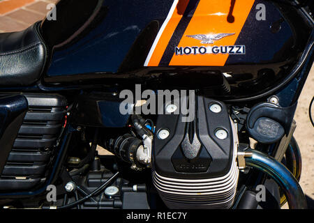 Une Moto Guzzi V7 Moto close up Banque D'Images