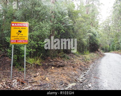 Route de montagne, la Tasmanie Banque D'Images