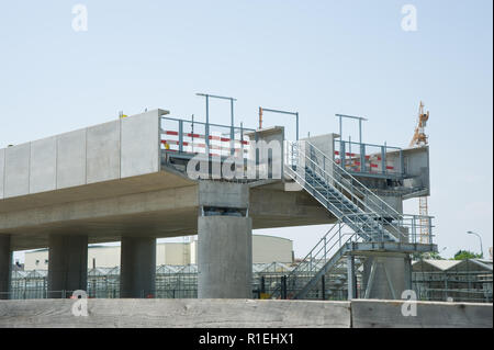 Wien, Bau der U-Bahn U2, provisorisches Streckenende Banque D'Images