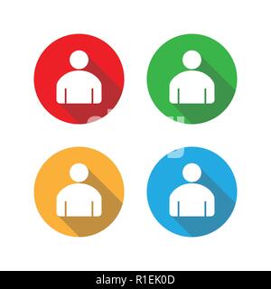 L'icône de personnes. Icône de signe de l'utilisateur. Vector illustration design plat, Illustration de Vecteur