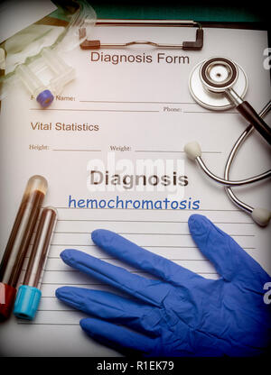 Diagnostic médical hémochromatose, conceptual image Banque D'Images