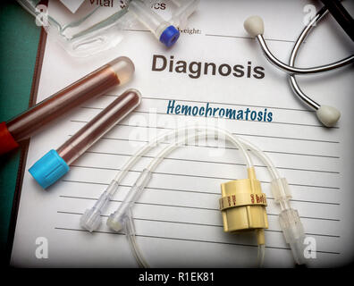 Diagnostic médical hémochromatose, conceptual image Banque D'Images