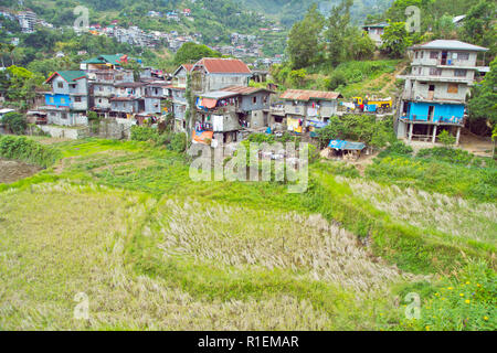 Banaue est une municipalité dans la province d'Ifugao (Philippines).Il est largement connu comme le site de l'UNESCO World Heritage Site. Banque D'Images