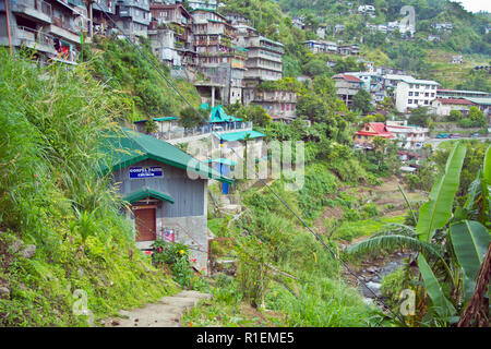 Banaue est une municipalité dans la province d'Ifugao (Philippines).Il est largement connu comme le site de l'UNESCO World Heritage Site. Banque D'Images