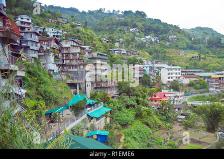 Banaue est une municipalité dans la province d'Ifugao (Philippines).Il est largement connu comme le site de l'UNESCO World Heritage Site. Banque D'Images