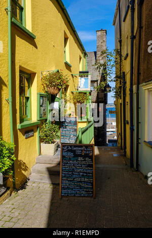 Bâtiments colorés à TENBY, PEMBROKESHIRE Banque D'Images