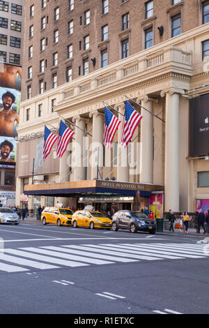 L'hôtel Pennsylvania, Penn, 7e Ave, New York, NY, États-Unis d'Amérique. Banque D'Images