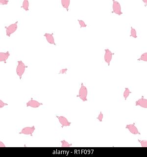 Modèle transparent avec des porcs dans Drôle de pose. Isolé sur fond blanc. Illustration de Vecteur