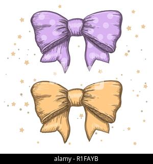 Ensemble de petits nœuds à la main vintage. Vector illustration Illustration de Vecteur