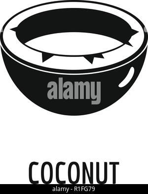 L'icône de noix de coco. Simple illustration de l'icône vecteur de noix de coco pour le web Illustration de Vecteur