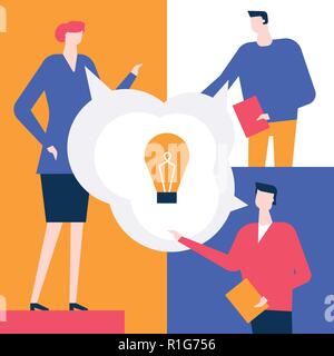 Idée lumineuse - télévision style design illustration colorée Illustration de Vecteur